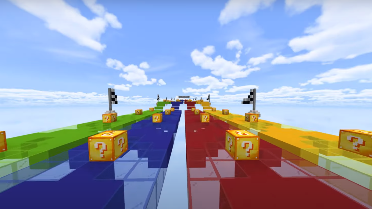 Карты Лаки Блоки Рейс для Minecraft PE