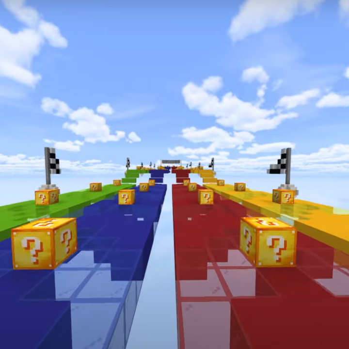 Карты Лаки Блоки Рейс для Minecraft PE