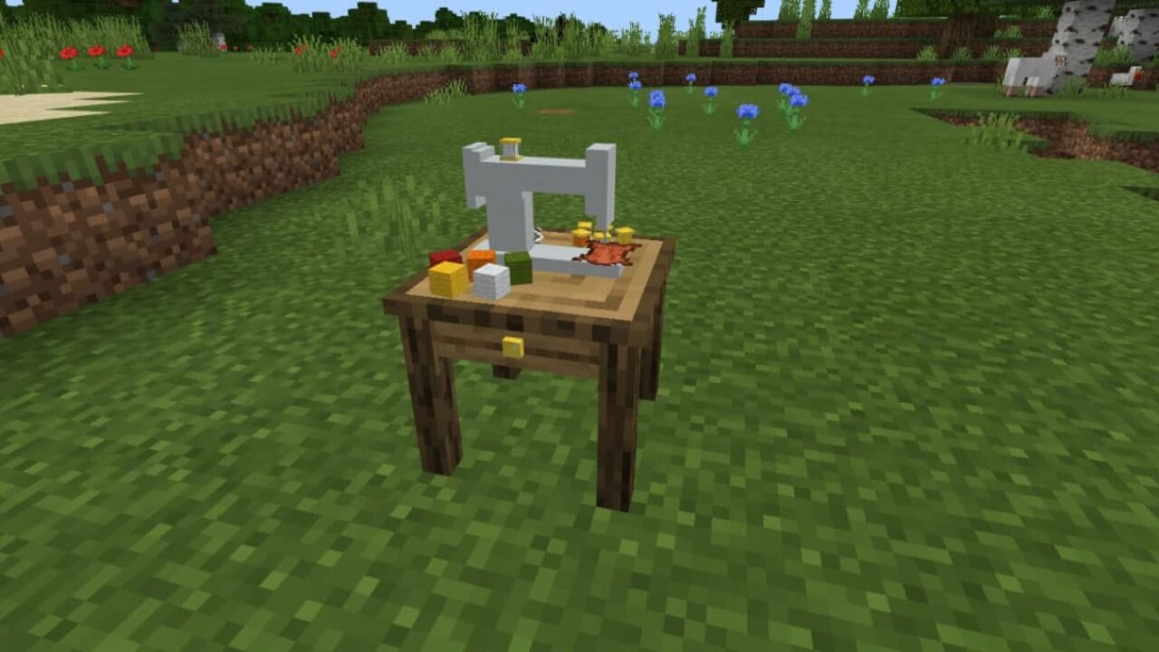Швейный стол в моде на рюкзаки в Minecraft PE