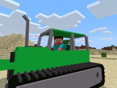 Мод на бульдозер для Minecraft PE