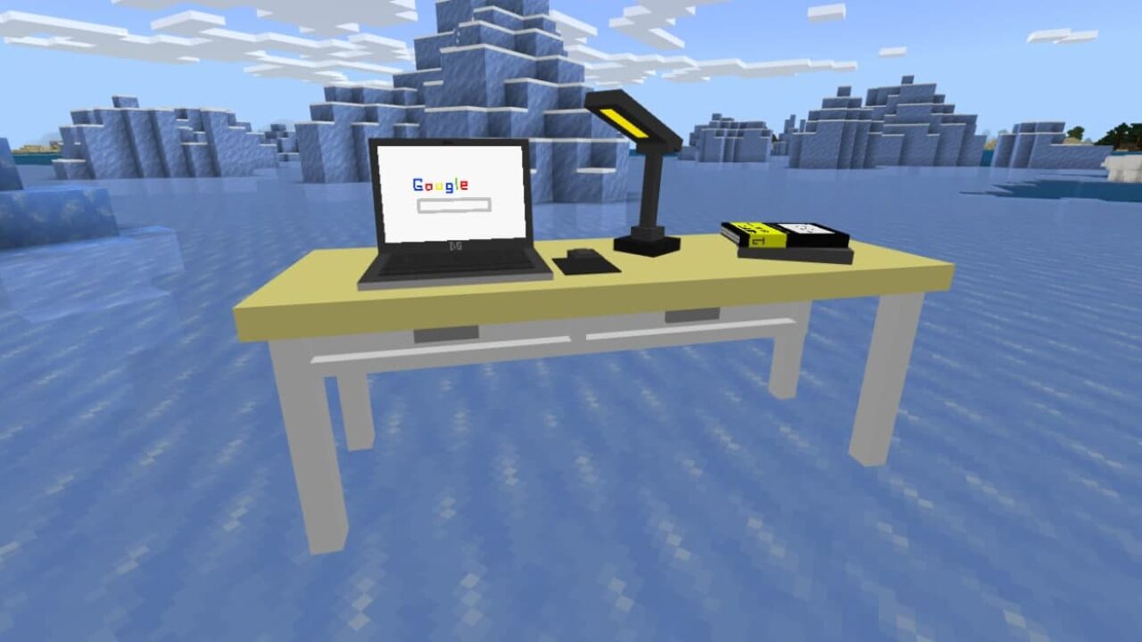 Лэптон в моде на компьютер в Minecraft PE