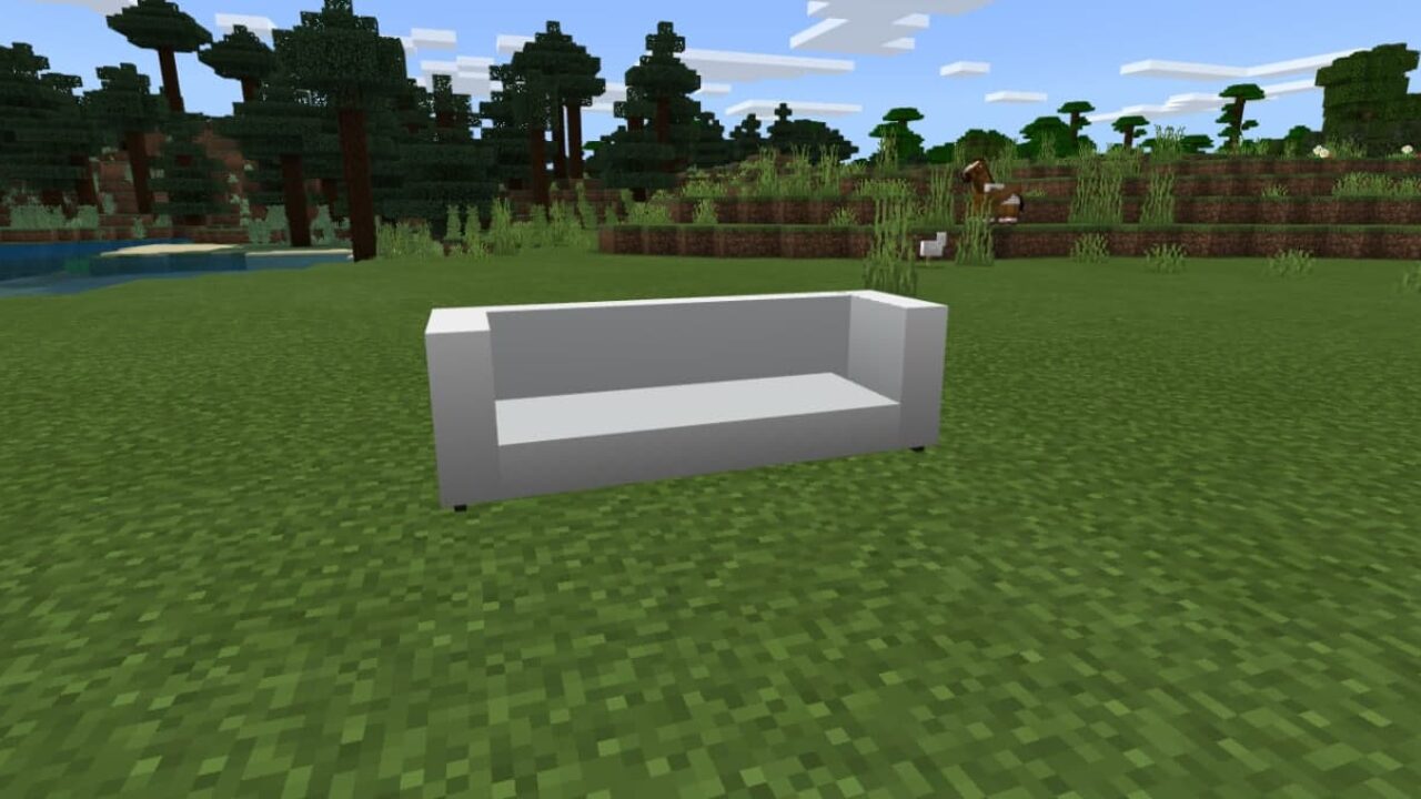 Белый диван в Minecraft PE