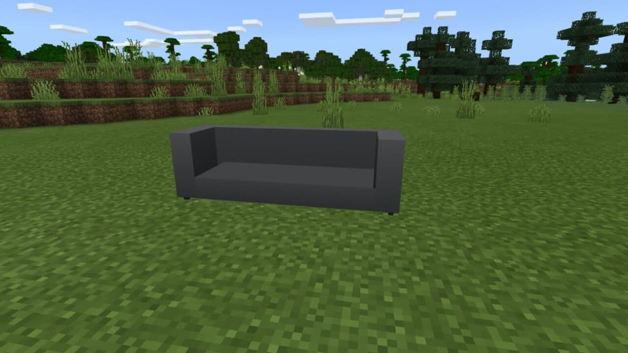 Чёрный диван в Minecraft PE