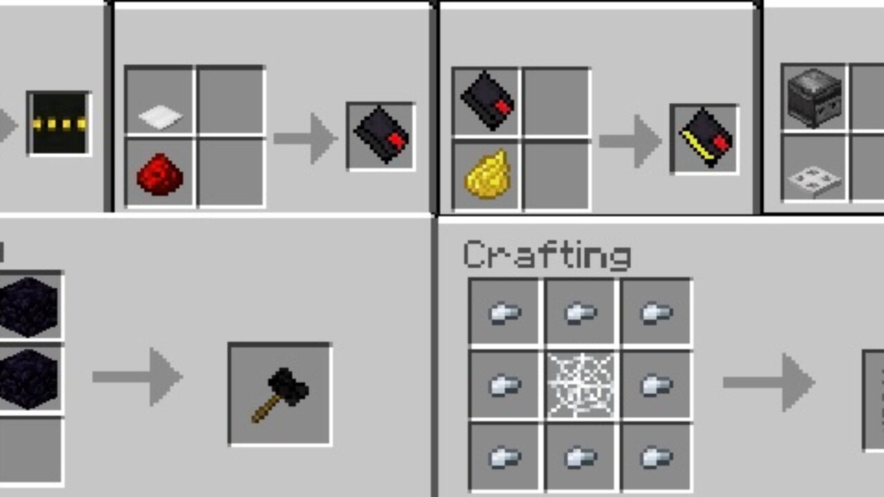 Крафт деталей двери в моде на двери в Minecraft PE