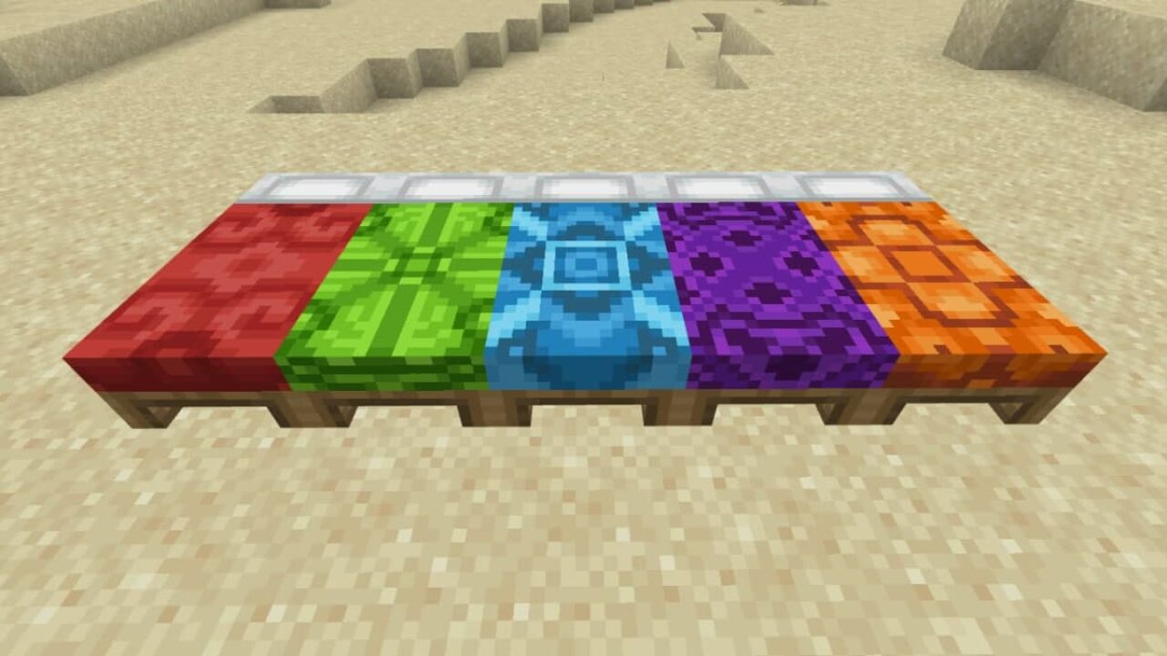 Глазуированная кровать в Minecraft PE