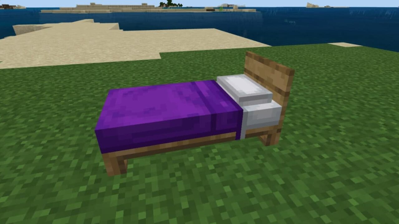 Кровать с подушкой в Minecraft PE