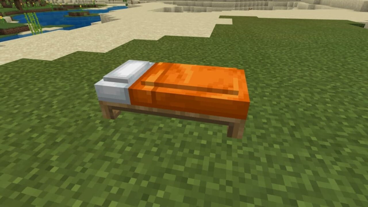 Комфортная кровать в Minecraft PE