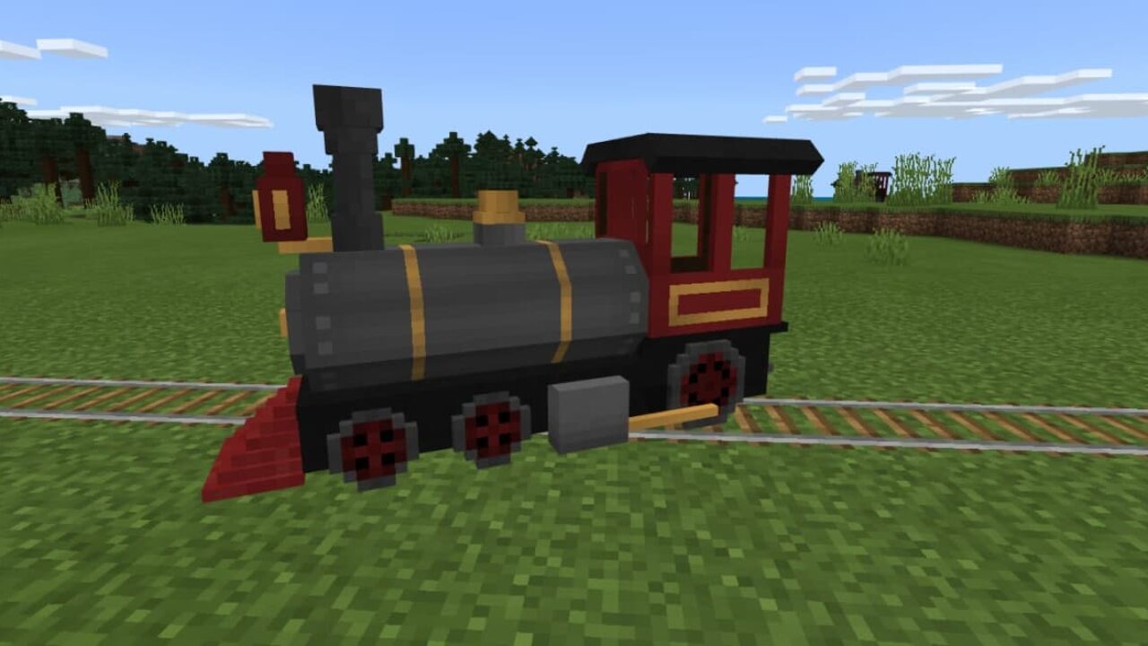 Локомотив в моде на поезд для Minecraft PE