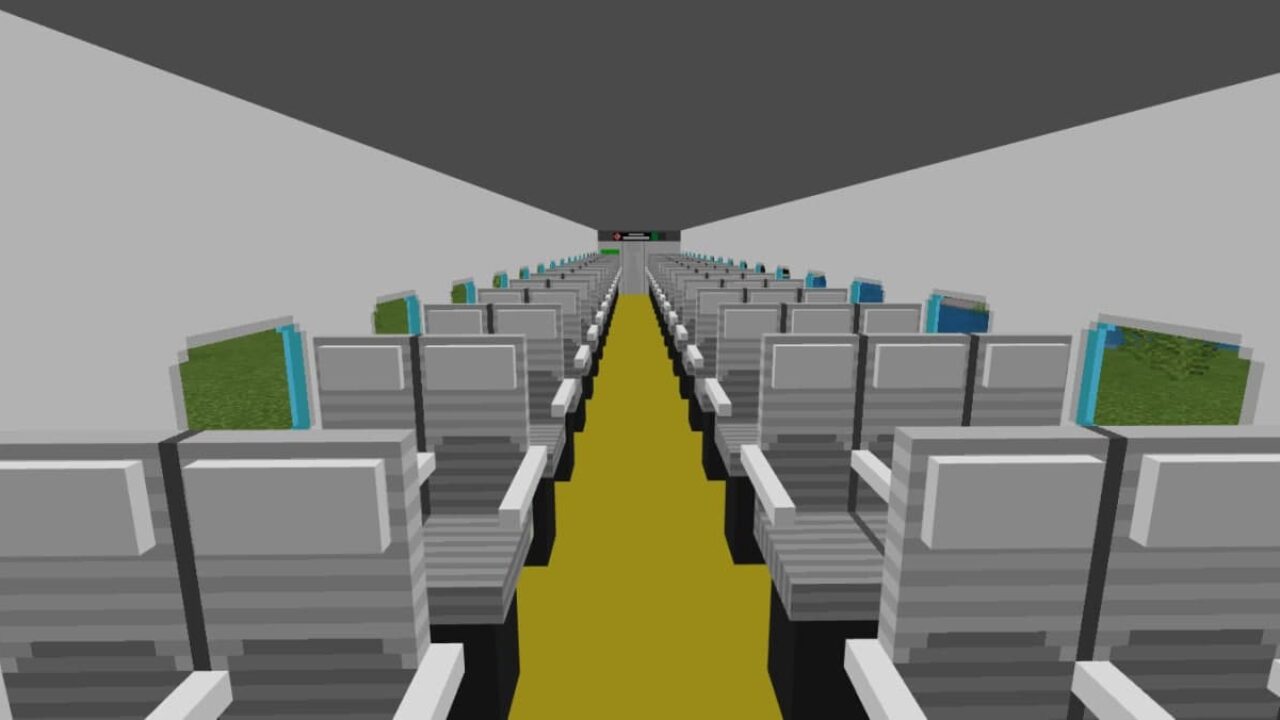 Интерьер поезда в моде на поезд для Minecraft PE