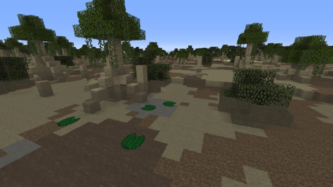 Мангровое дерево в Minecraft PE 1.19