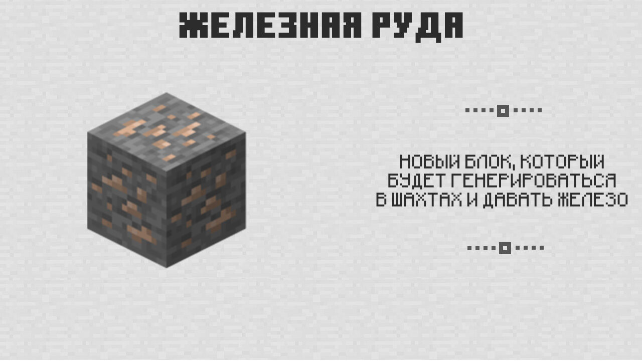 Железная руда в Майнкрафт 0.3