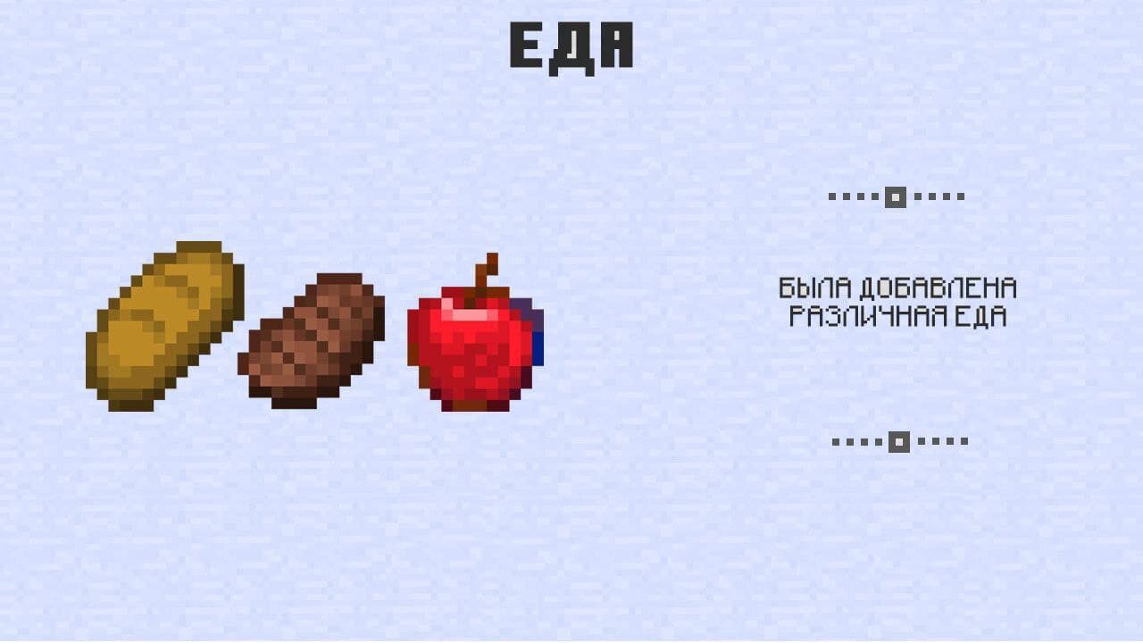 Еда в Майнкрафт 0.8