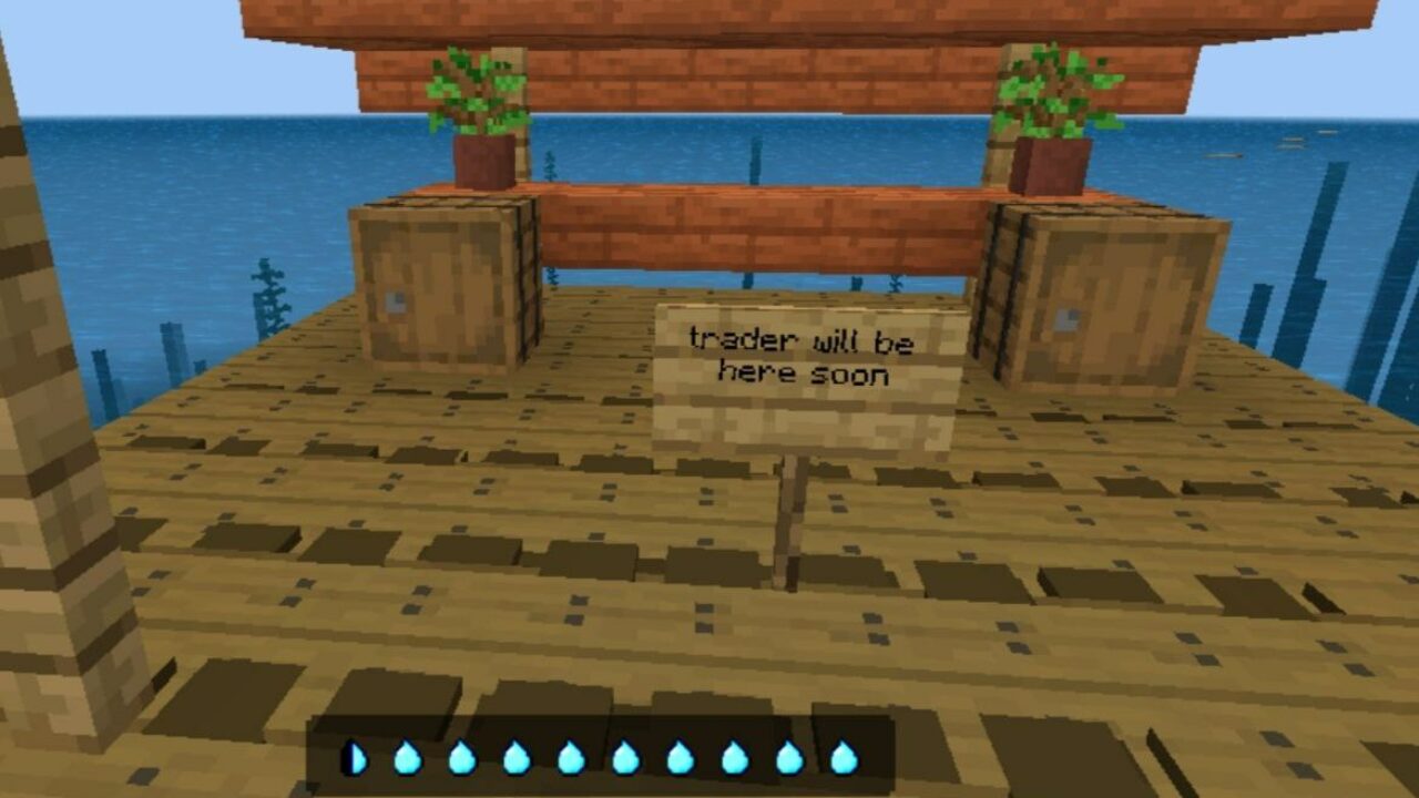 Табличка в Море в Minecraft PE