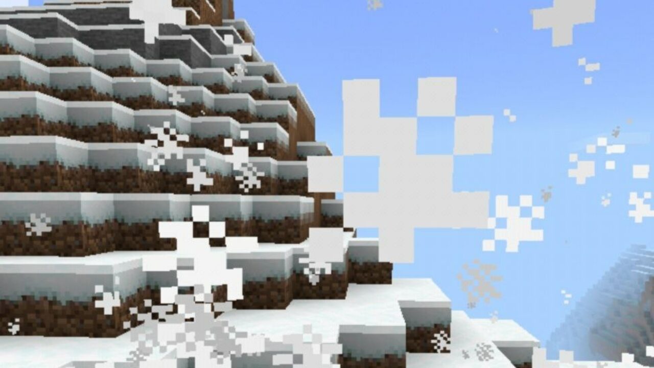Снег из Мода на Реалистичный мир для Майнкрафт ПЕ