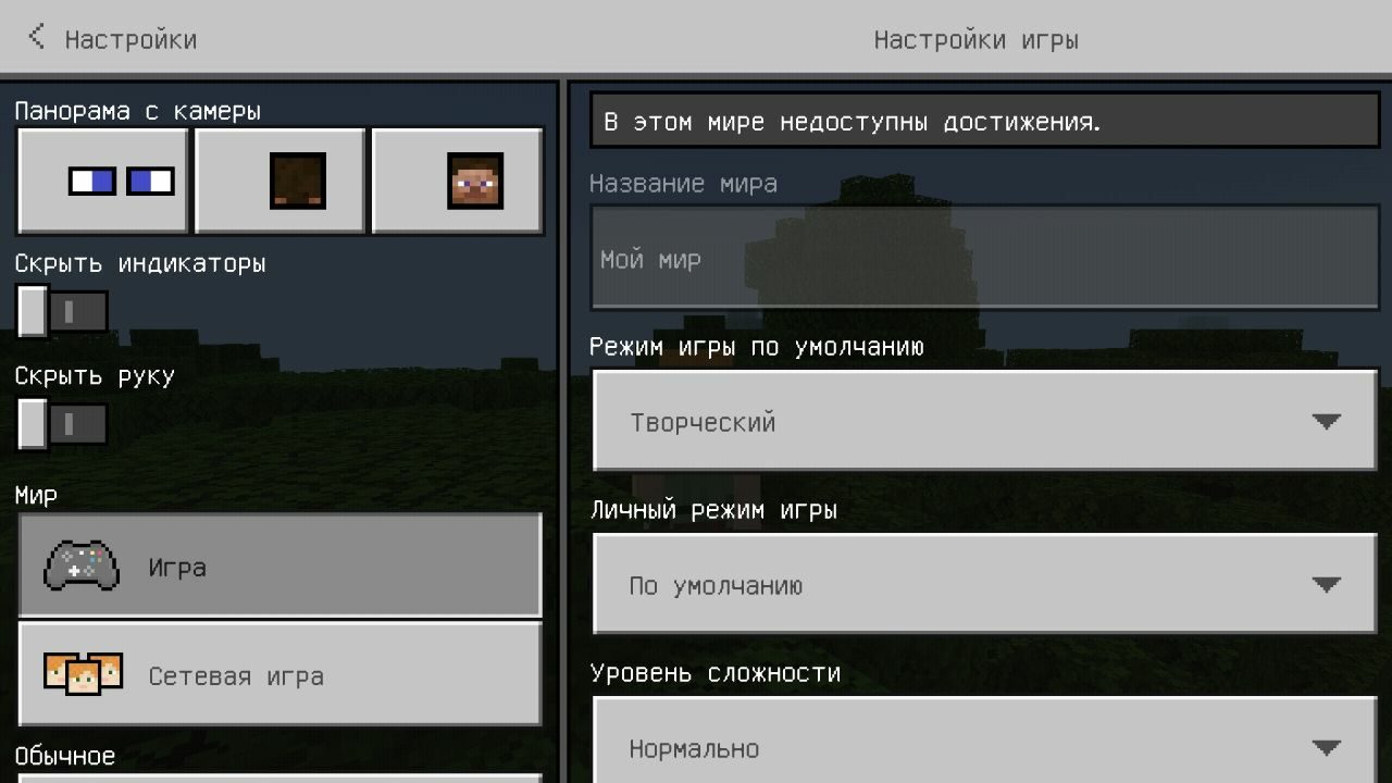 Настройки из мода на фпс для Майнкрафт ПЕ