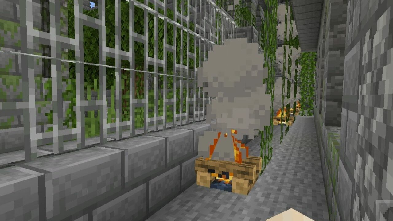 Огонь из карты на разрушенный город для Майнкрафт ПЕ