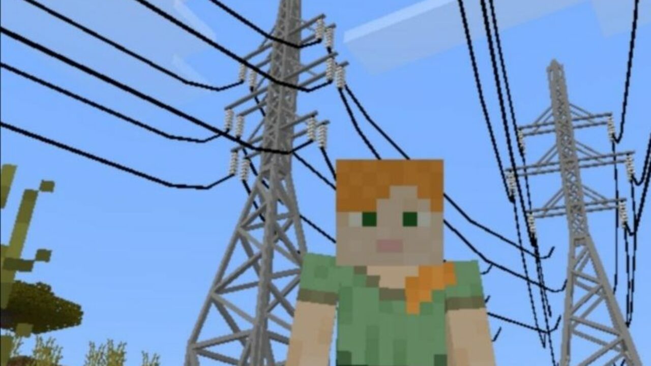 Мод на ЛЭП для Minecraft PE