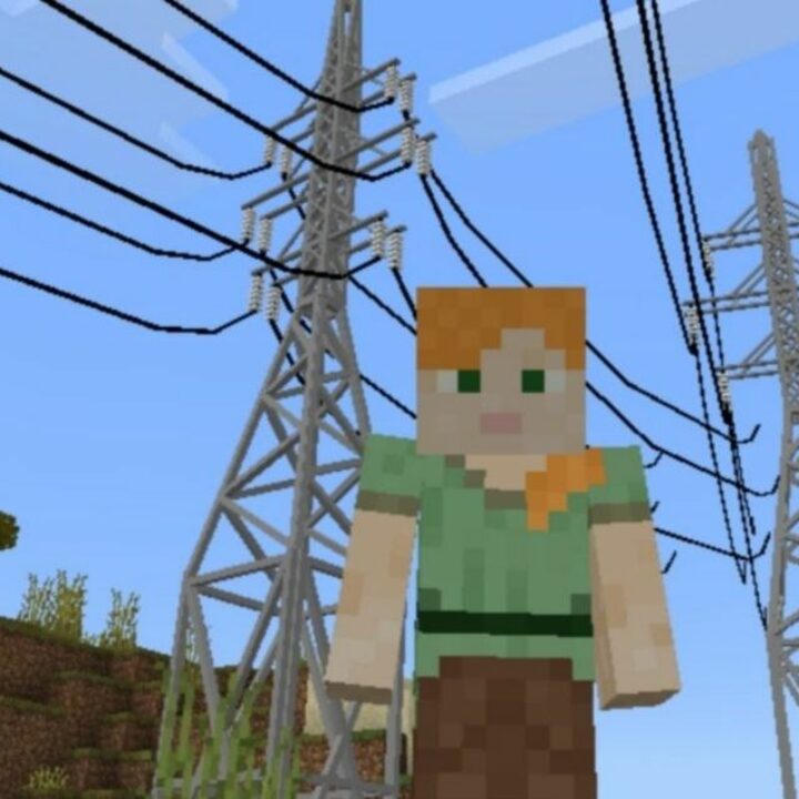 Мод на ЛЭП для Minecraft PE
