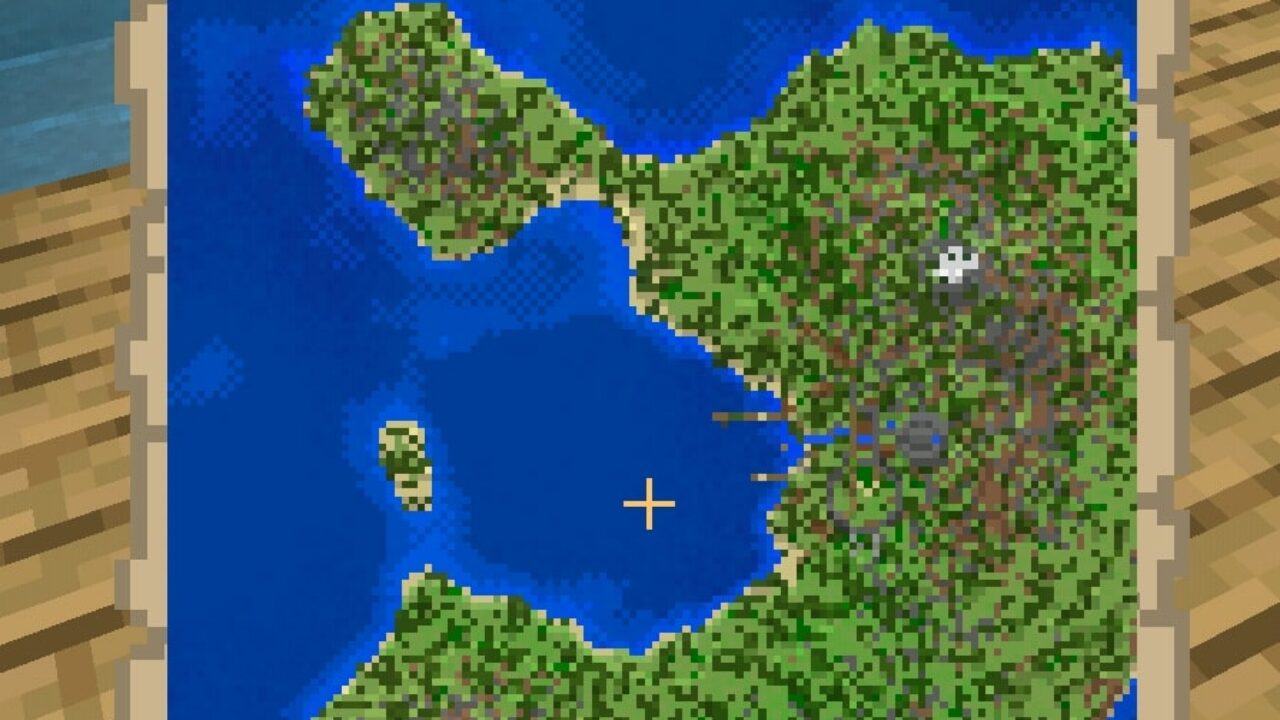 Карта острова из Карты на заброшенный дом для Майнкрафт ПЕ