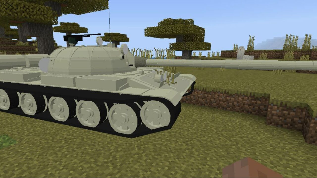 Танк Т62 из Мода на Военный Транспорт для Майнкрафт ПЕ