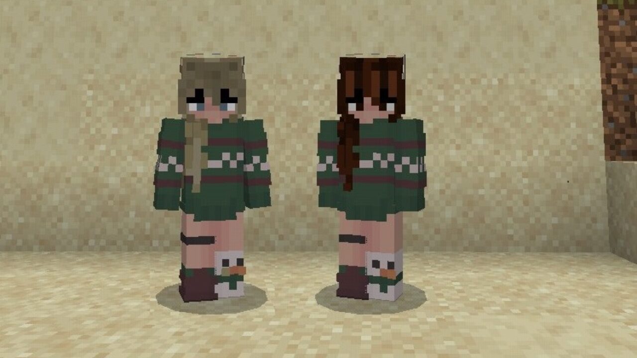 Парные Скины для Девочек на Minecraft PE