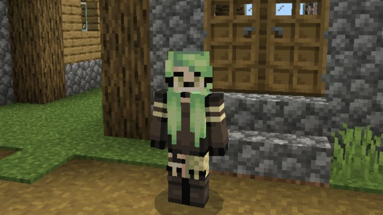 Скины с Зелёными Волосами для Minecraft PE