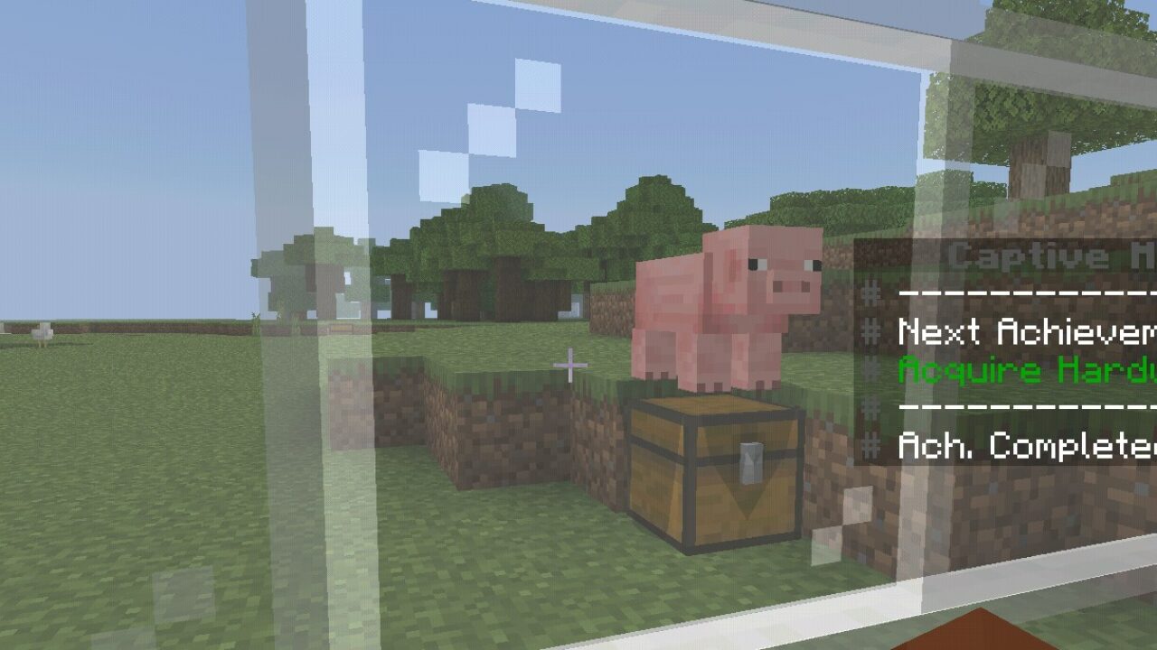 Свинка из Карты на 1 блок с ачивками для Майнкрафт ПЕ