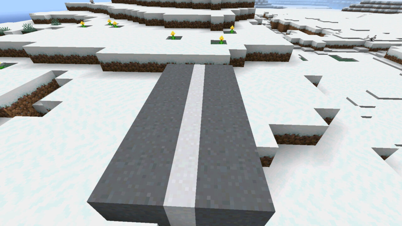 Сплошная из Мода на Дорожные знаки и дорогу на Minecraft PE