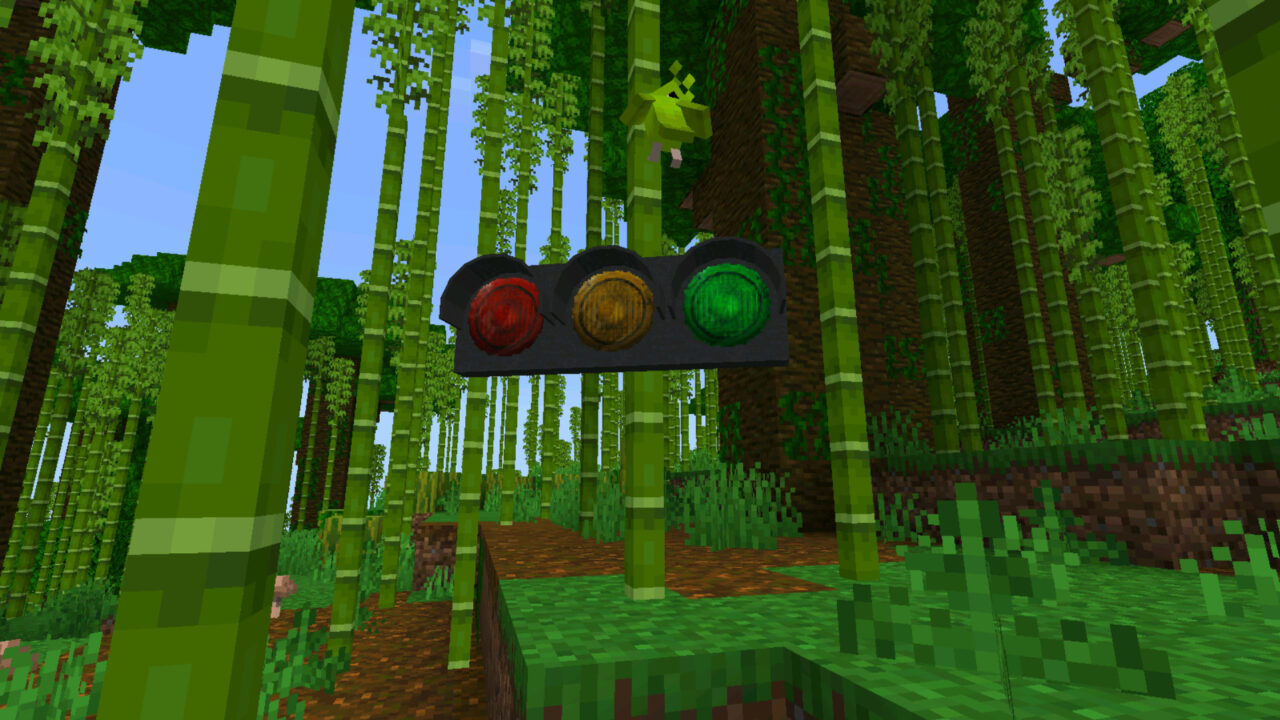 Светофор из Мода на Дорожные знаки и дорогу на Minecraft PE