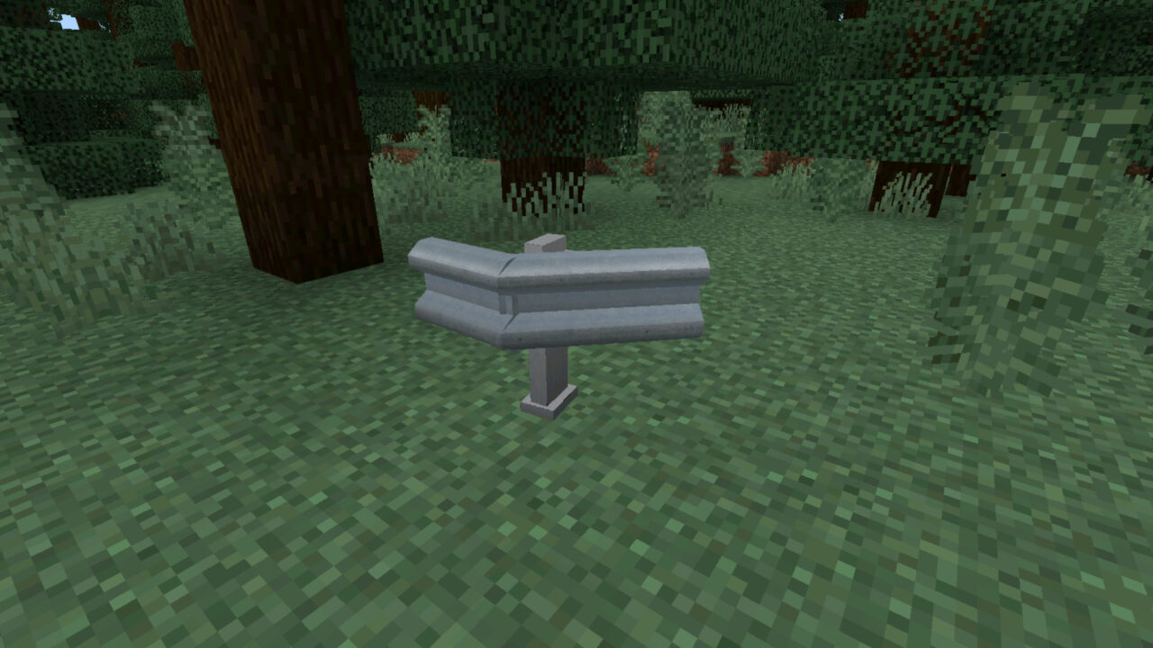 Забор из Мода на Дорожные знаки и дорогу на Minecraft PE