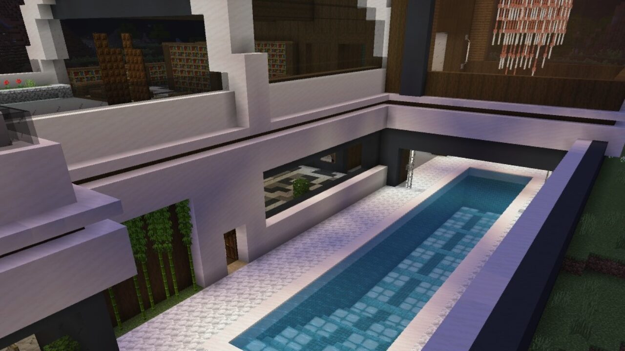 Карта Дом с Бассейном для Minecraft PE