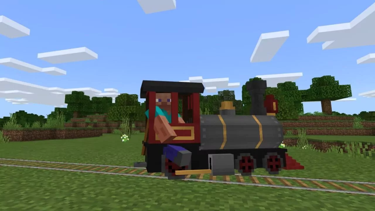 Мод на поезд для Minecraft PE