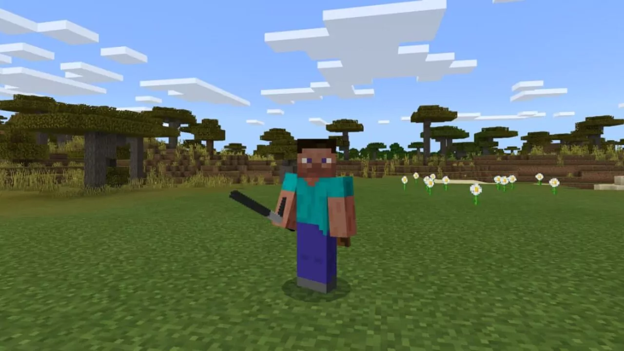 Дубинка в моде XM Guns в Minecraft PE