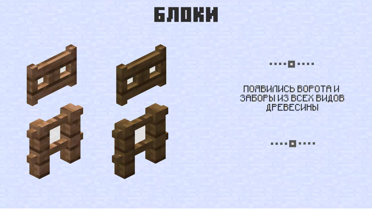 Блоки в Майнкрафт 0.10