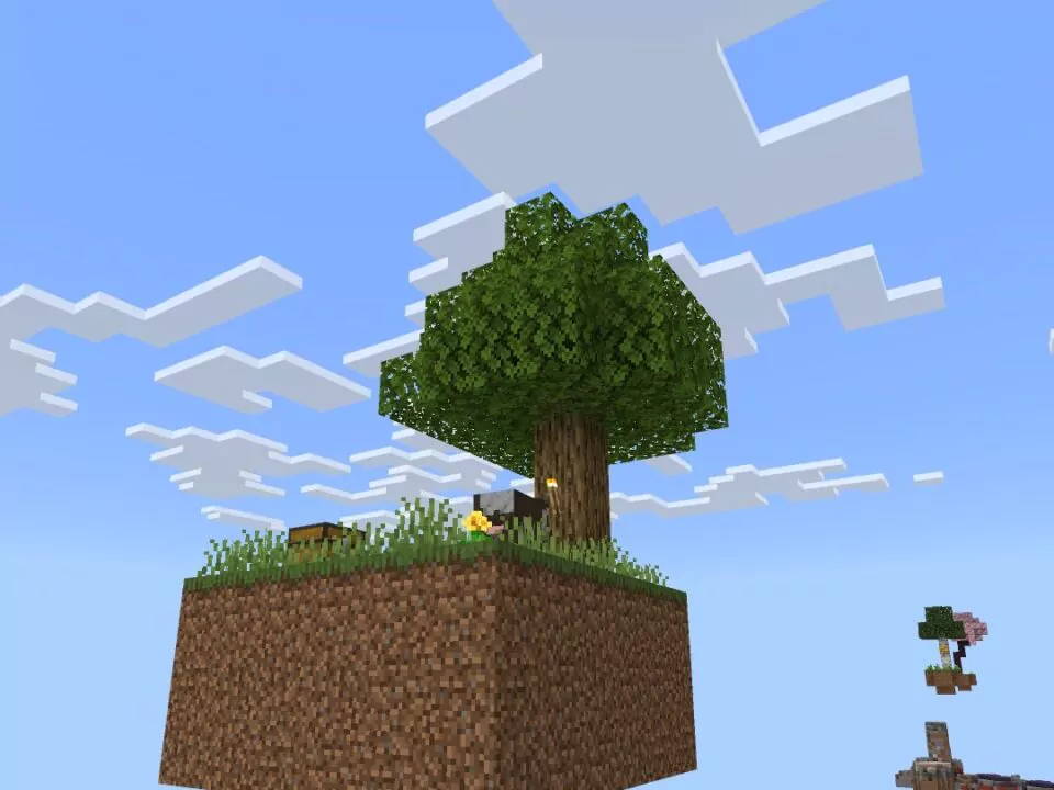 Карта Скайблок с Островами для Minecraft PE